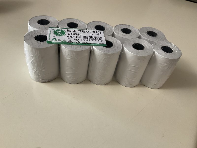 ROTOLO TERMICO PER POS UNIV. 57D38 57x38mm x10