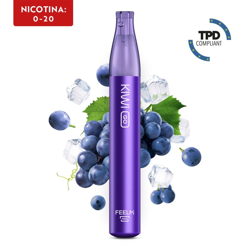 KIWI VAPOUR GRAPE ICE 750 puff con nicotina  (imposta di consumo  0,29)