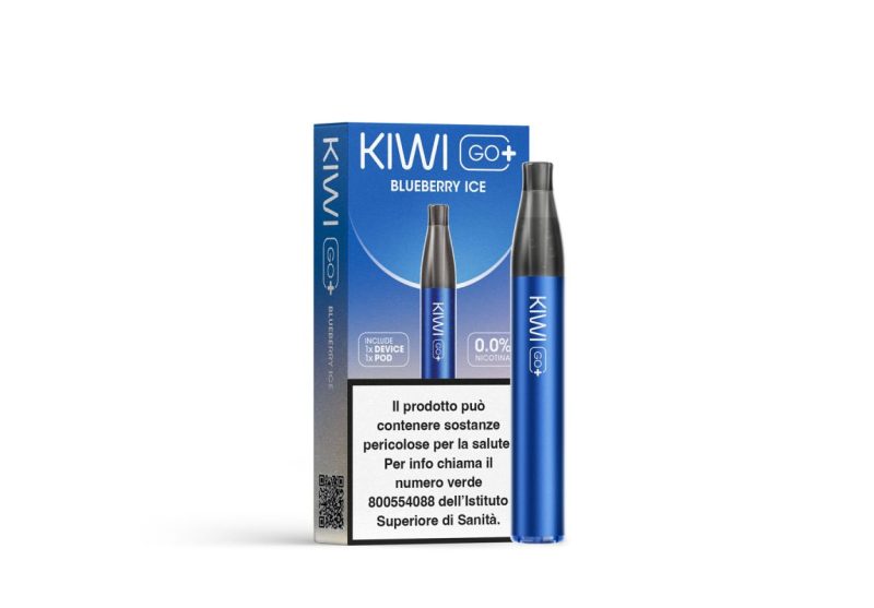 KIWI GO + STARTER KIT-BLUBERRY ICE 0 NICOTINA (imposta di consumo  0,20)