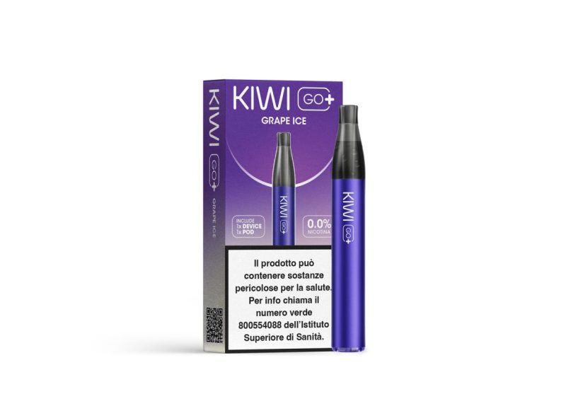 KIWI GO + STARTER KIT-GRAPE ICE 0 NICOTINA (imposta di consumo  0,20)
