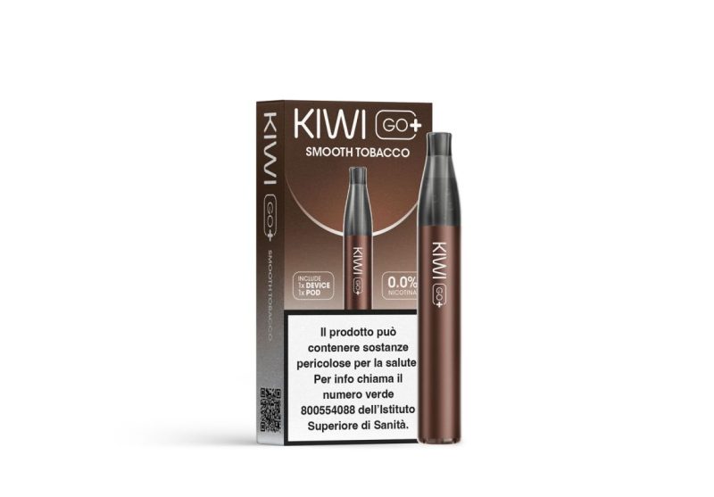 KIWI GO + STARTER KIT-SMOOTH TOBACCO 0 NICOTINA (imposta di consumo  0,20)