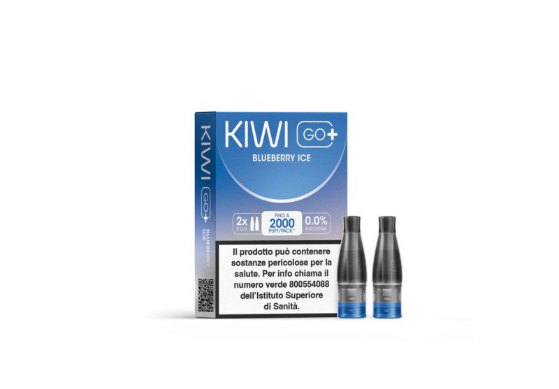 KIWI GO + POD BLUBERRY ICE 0 NICOTINA (imposta di consumo  0,40)