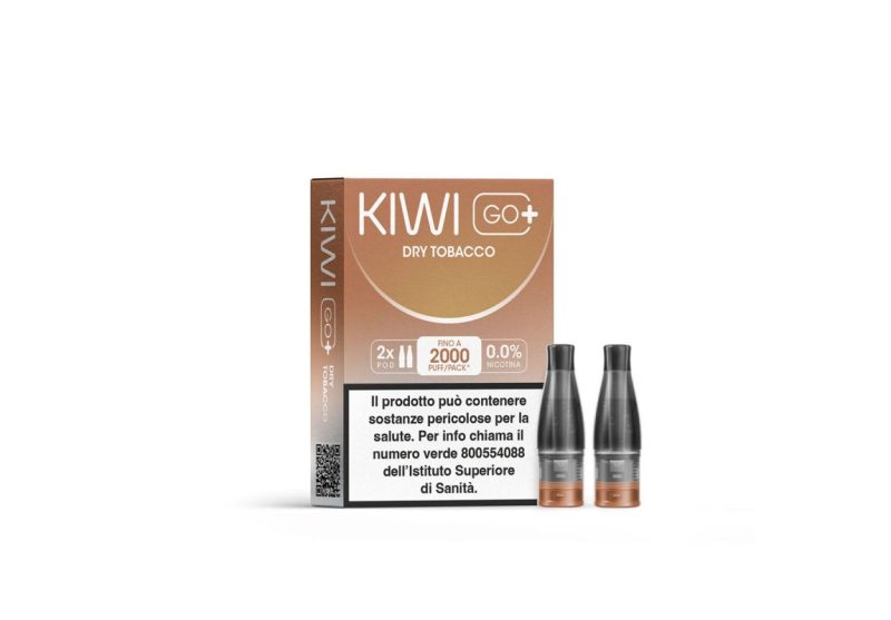KIWI GO + POD DRY TOBACCO 0 NICOTINA (imposta di consumo  0,40)