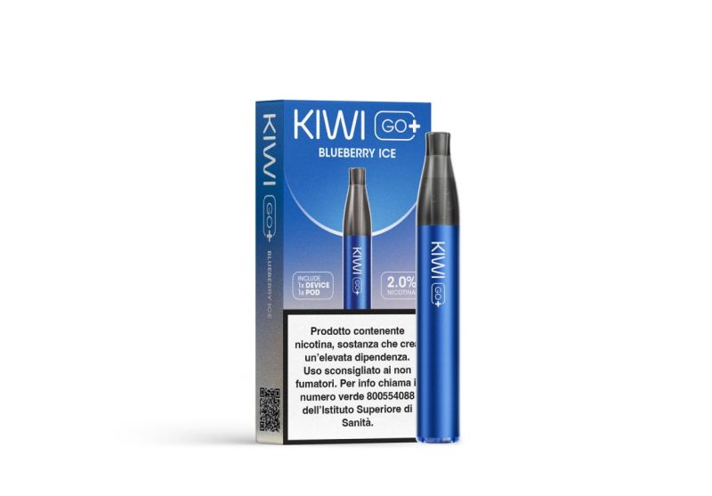 KIWI GO + STARTER KIT-BLUEBERRY ICE 20 NICOTINA (imposta di consumo  0,29)