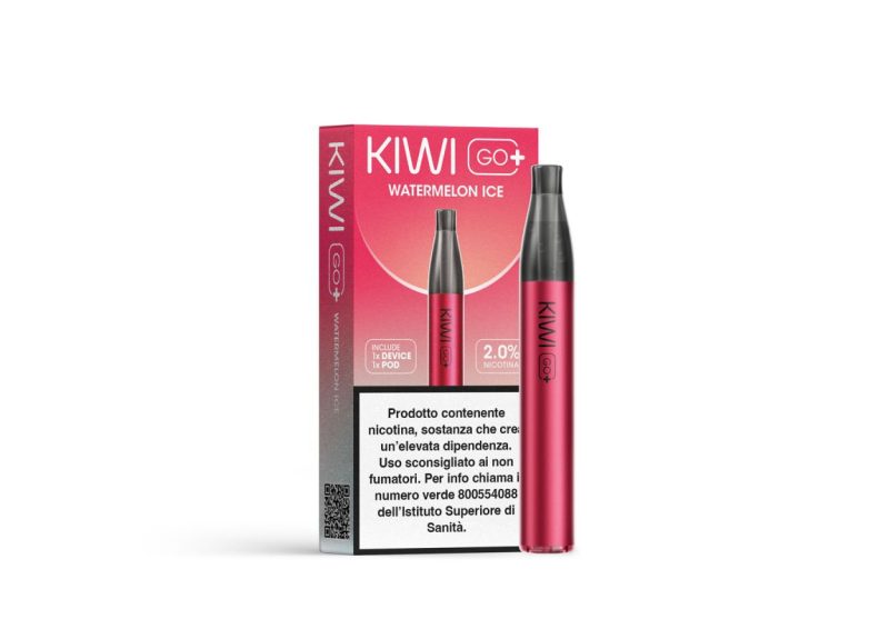 KIWI GO + STARTER KIT-WATERMELON ICE 20 NICOTINA (imposta di consumo  0,29)