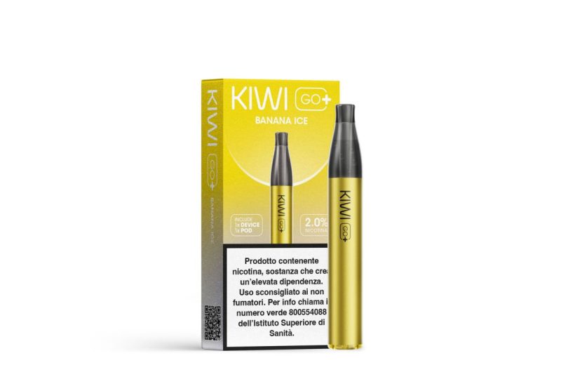 KIWI GO + STARTER KIT-BANANA ICE 20 NICOTINA (imposta di consumo  0,29)