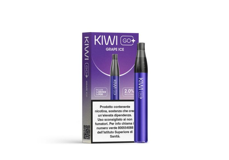 KIWI GO + STARTER KIT-GRAPE ICE 20 NICOTINA (imposta di consumo  0,29)