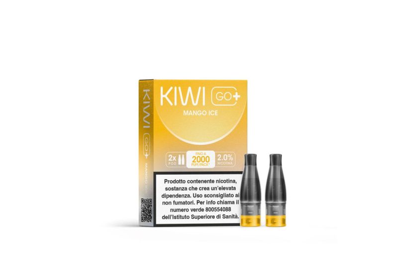 KIWI GO + POD MANGO ICE 20 NICOTINA (imposta di consumo  0,58)