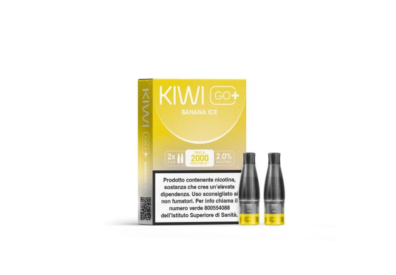 KIWI GO + POD BANANA ICE 20 NICOTINA (imposta di consumo  0,58)