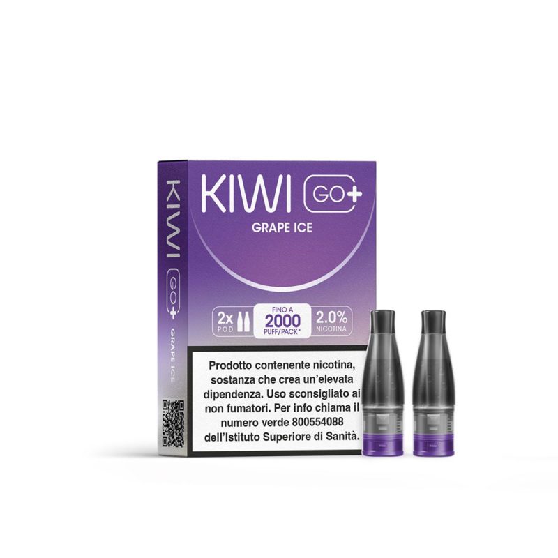 KIWI GO + POD GRAPE ICE 20 NICOTINA (imposta di consumo  0,58)