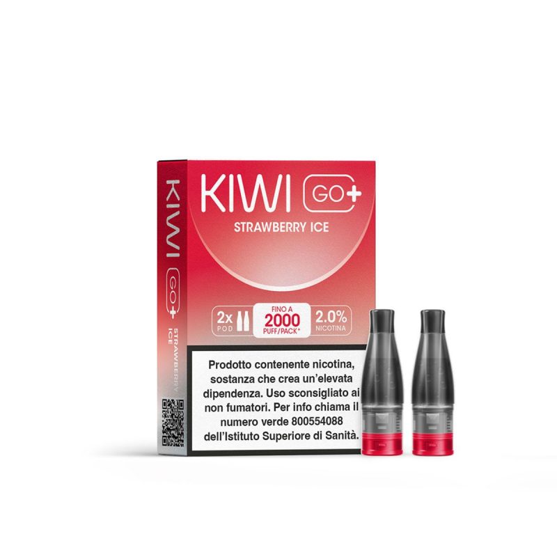 KIWI GO + POD STRAWBERRY ICE 20 NICOTINA (imposta di consumo  0,58)