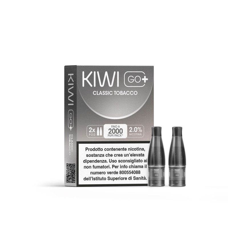 KIWI GO + POD CLASSIC TOBACCO 20 NICOTINA (imposta di consumo  0,58)